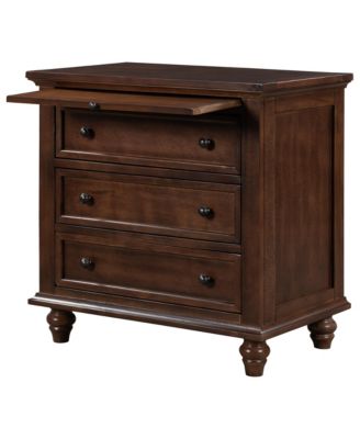 1 Count 3-Drawer Storage Wood Cabinet, End Table with Pull out Tray