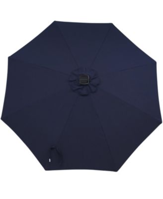 Outdoor Aluminum Sunbrella Patio Umbrella with Solar LED Light Bars and Tilt - 9'