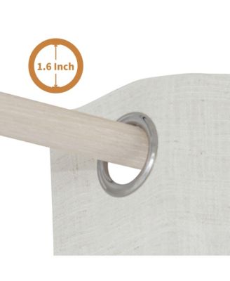 Linen Blend Privacy and Light Filtering Texture Grommet Pair 2 Panels