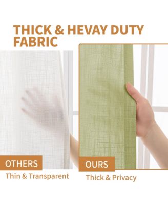 Linen Blend Privacy and Light Filtering Texture Grommet Pair(2 Panels)