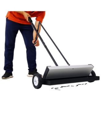 24'' Rolling Magnetic Pick-Up Sweeper, Heavy Duty Push-Type with Release, for Nails Needles Screws Collection,100 Pound Capacity
