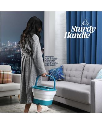 Foot Spa With Heat And Massage Electric Rotary Massage Includes A Remote Control A Pumice Stone Collapsible Foot Spa With Heat And Massage Bubbles and Vibration 24 Motorized Shiatsu Massage Balls