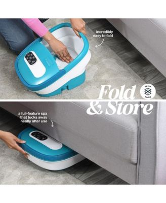 Foot Spa With Heat And Massage Electric Rotary Massage Includes A Remote Control A Pumice Stone Collapsible Foot Spa With Heat And Massage Bubbles and Vibration 24 Motorized Shiatsu Massage Balls