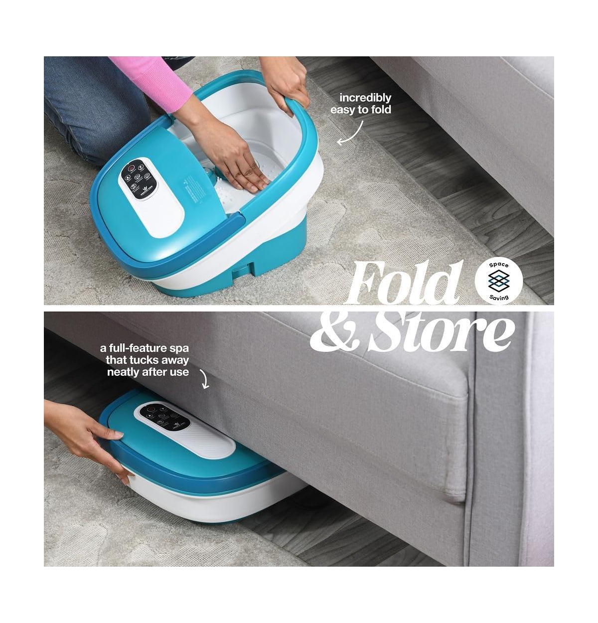 Foot Spa With Heat And Massage Electric Rotary Massage Includes A Remote Control A Pumice Stone Collapsible Foot Spa With Heat And Massage Bubbles and