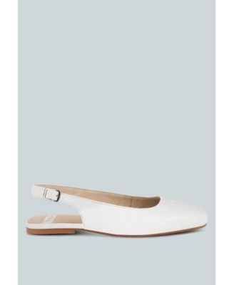 Rag and Co Womens Sozani Real Soft Leather Slingback Flats