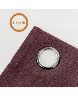 Linen Blend Privacy and Light Filtering Texture Grommet Pair(2 Panels)