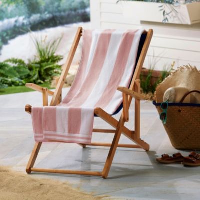 100% Cotton Velour Cabana Stripe 4-Pc. Beach Towel Set, 35" x 70"