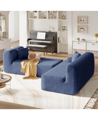 Modern Large L-Shape Modular Sectional Sofa for Living Room, Bedroom, Salon, 2 Piece Free Combination, Simplified Style