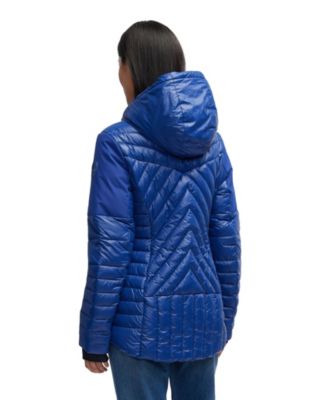 Women's Esmay Lightweight Mixed Media Quilted Packable Puffer