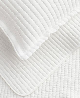 Detailed Channel Stitch Microfiber Quilt Set With Shams
