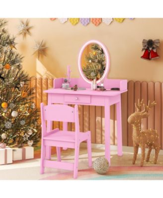 Kids Vanity Set with Lighted Mirror