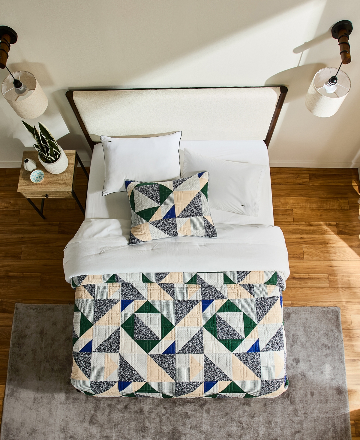 Lacoste Home Signature Cotton 2-pc. Quilt Set, Twin In Multi