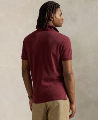 Men's Custom Slim Fit Bear Mesh Polo Shirt