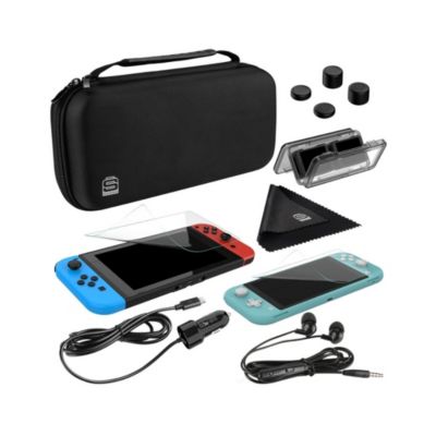Switch 32GB Console Neon Red/Blue Joy-Con Bundle with Surge 11-In-1 Accessory Starter Pack and Mario Kart 8 Deluxe