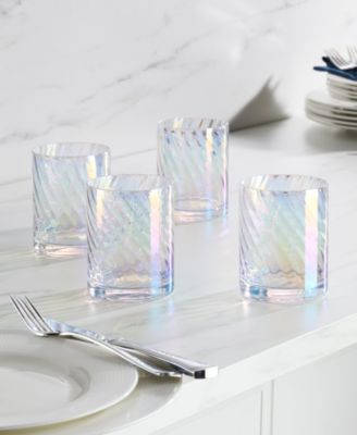 Tuscany Classics Iridescent Double Old Fashioned Glasses, Set of 4