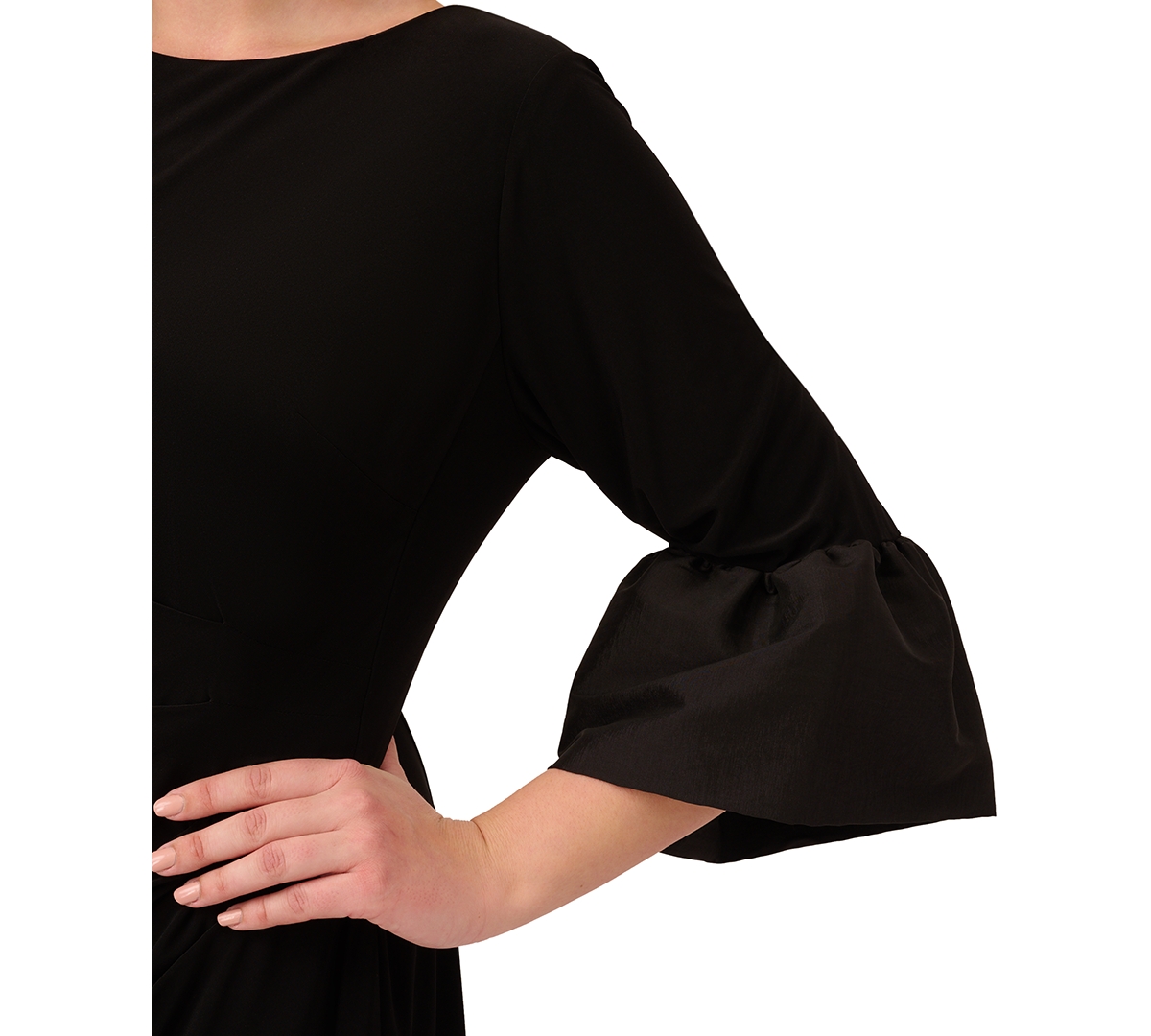 ADRIANNA PAPELL WOMEN'S GATHERED-WAIST BELL-SLEEVE DRESS 