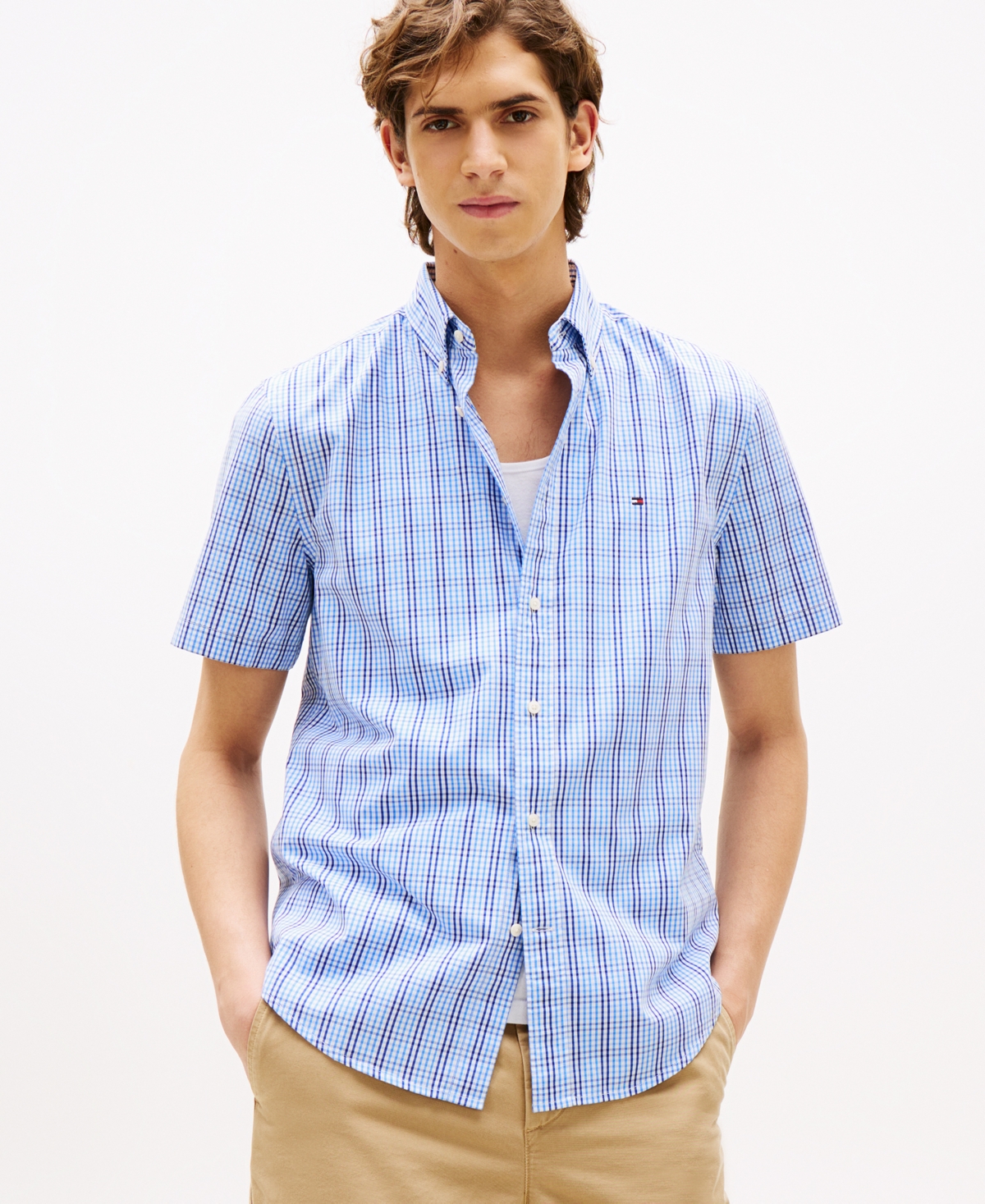 Tommy Hilfiger Men's Americana Tailored Relaxed-fit Check Button-down Shirt