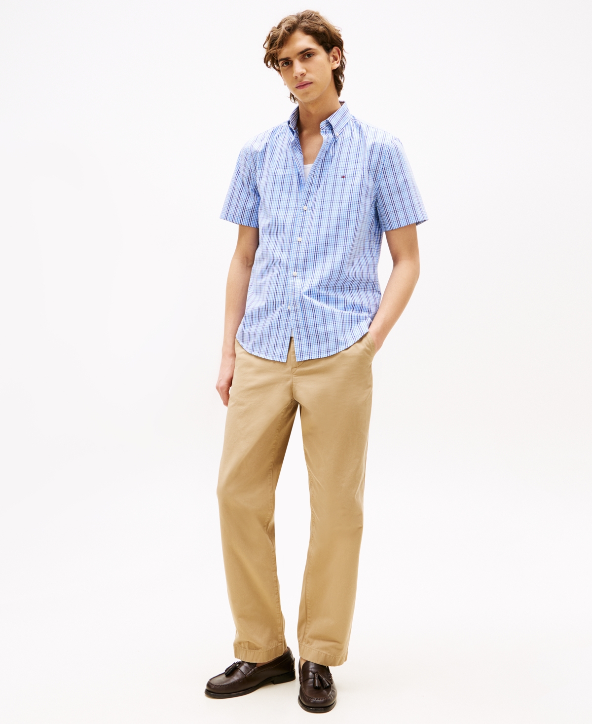 Tommy Hilfiger Men's Americana Tailored Relaxed-fit Check Button-down Shirt