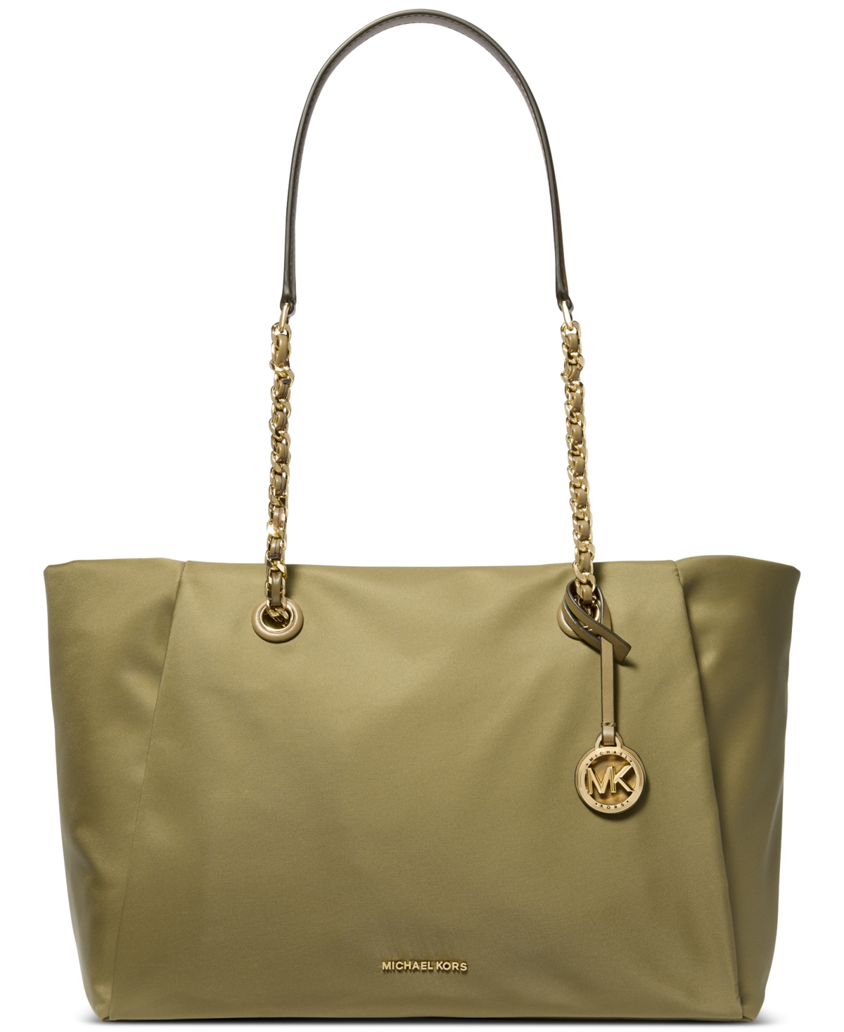 Michael Kors Michael  Georgia Zip Top Tote Bag In Safari Green