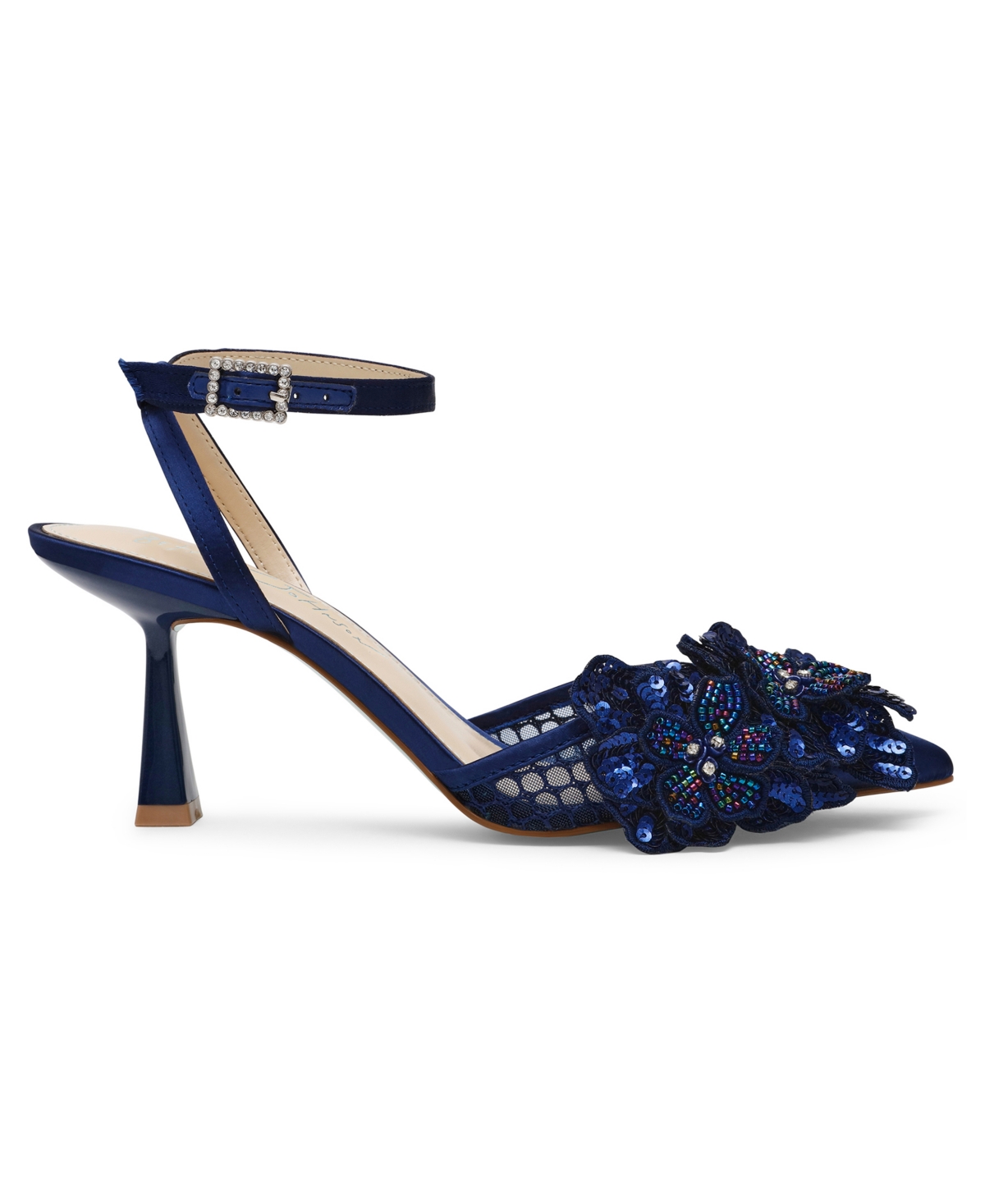 Betsey Johnson Women's Susie Flower Pointed Toe Pumps In Navy