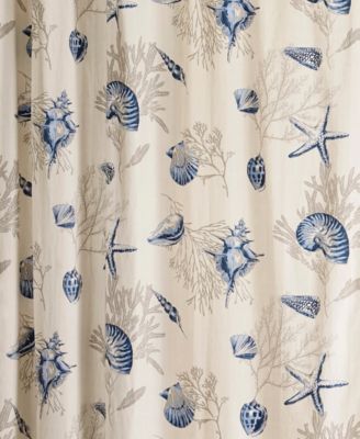 Bayside Seashell Shower Curtain, 72&amp;quot; x  72&amp;quot;
