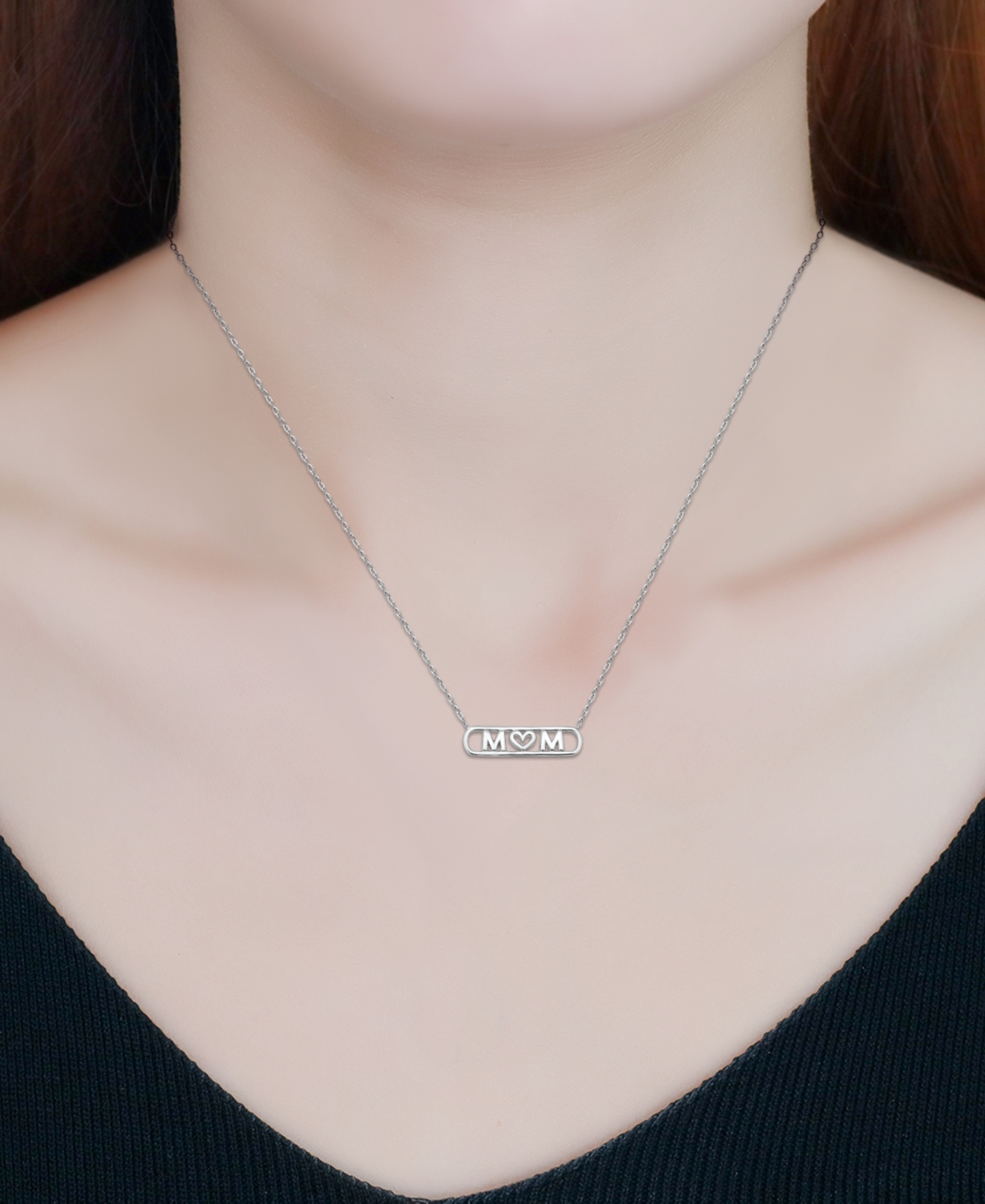 Giani Bernini Mom Heart Pendant Necklace In 18k Gold-plated Sterling Silver (also In Sterling Silver), 16" + 2" Ex In Silver