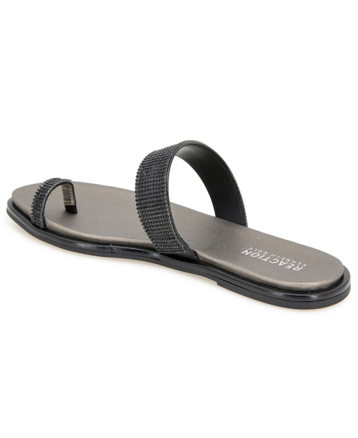 Женские сандалии Kenneth Cole Reaction Wilfred Toe Loop Flat, цвет: Чёрный — фото 6