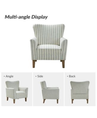 Upholstered Warren Armchair with Solid Wood Legs