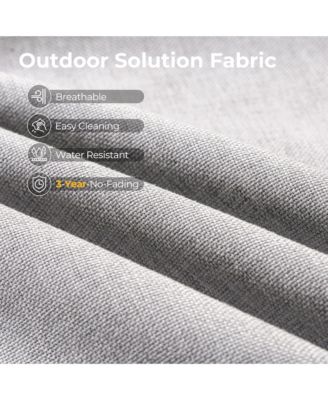 Outdoor Patio Furniture Set,6 Pieces Rattan Sectional Patio Furniture Set,Outside Coversation Set with Extra Deep Outdoor Sofa Couch and Solar Coffee Table for Porch Balcony Backyard Deck Poolside