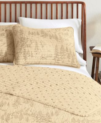 Lodge Printed Microfiber Quilt Set with Shams