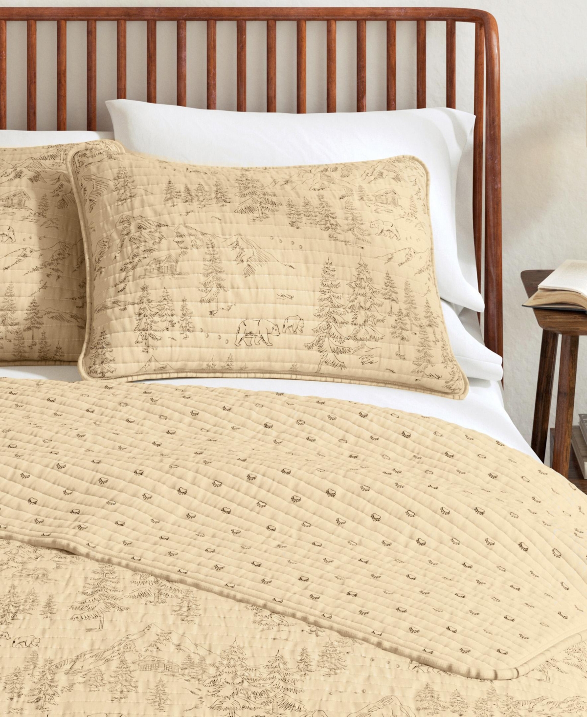 Linery & Co. Lodge Printed Microfiber Quilt Set with Shams