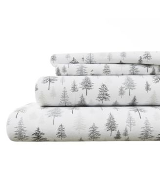 Lodge Print Ultra-Soft Turkish Cotton Flannel Sheet Set