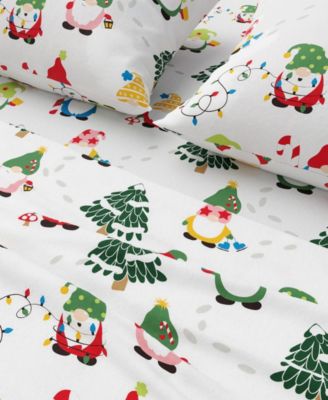 Ultra-Soft Turkish Cotton Flannel Christmas Print Sheet Set
