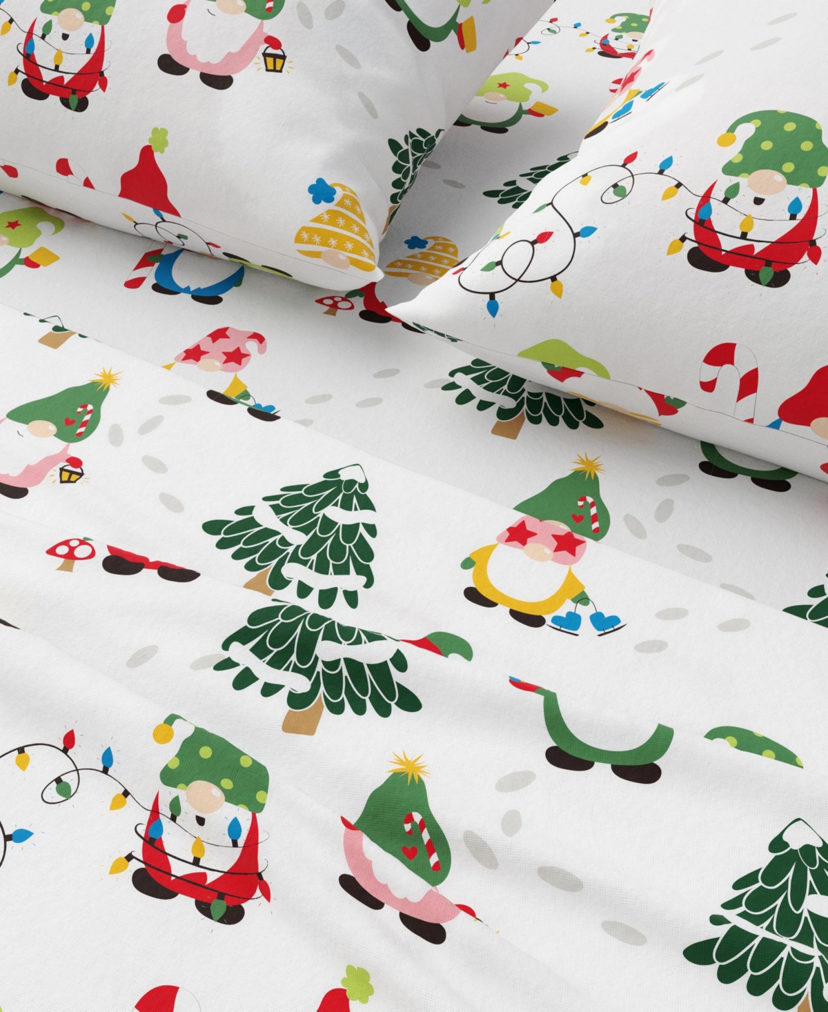 Linery & Co. Ultra-Soft Turkish Cotton Flannel Christmas Print Sheet Set