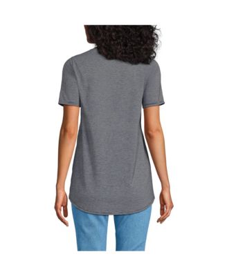 Women's Tall Short Sleeve Power Performance Scoop Neck Curved Hem Tunic Tee