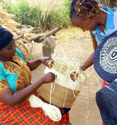 Earth Life Handwoven Sisal Straw Basket Tote