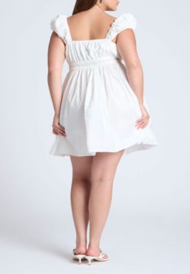Women's Poplin Flare Mini Dress