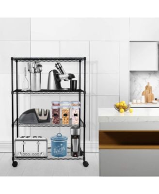 Simple Deluxe 36Lx14Wx54H inch, 4-Tier Heavy Duty Storage Shelving Unit