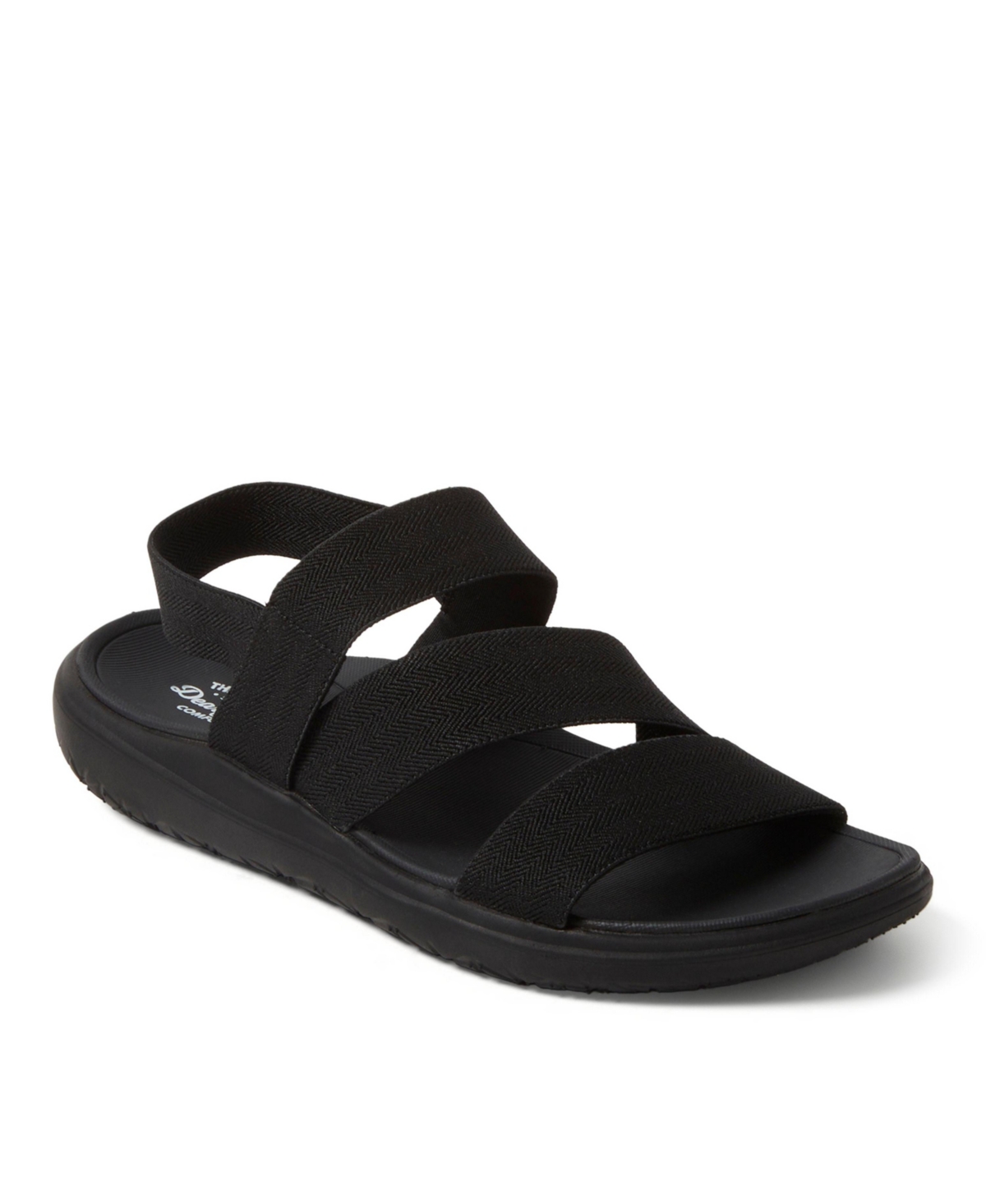 Women's Emilia Elastic Gore Strappy Sandal - Black