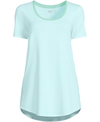 Women's Short Sleeve Power Performance Scoop Neck Curved Hem Tunic Tee
