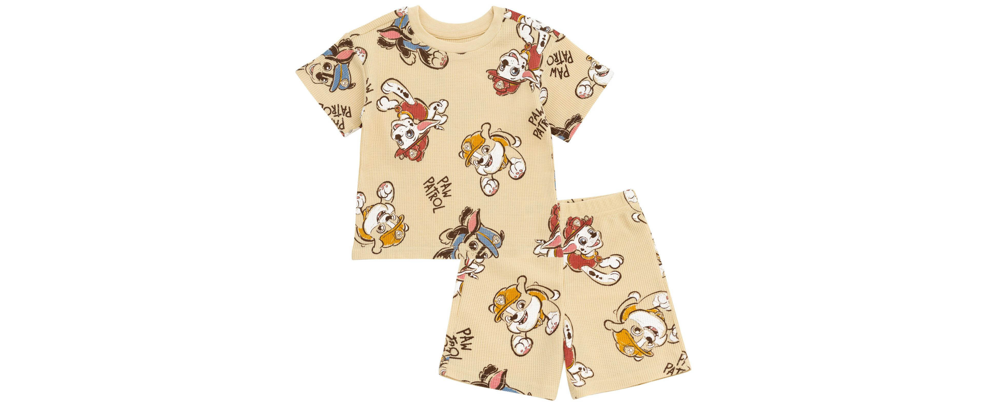 Paw Patrol Toddler Boys Waffle Knit T-Shirt and Shorts Outfit Set