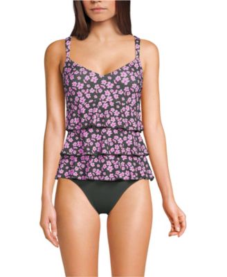 Women's Ruffle Fauxkini One Piece Swimsuit