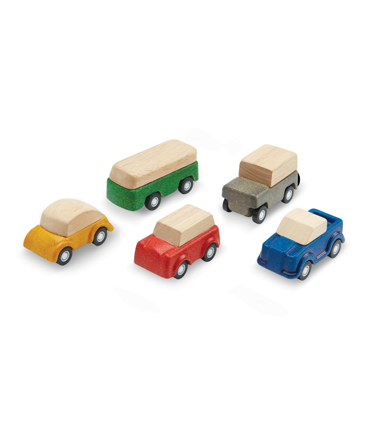 Детские игрушки PlanToys PlanWorld Wooden Toy Vehicles, 5-Piece Set — фото 1