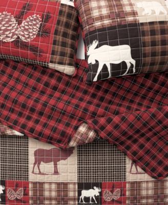 Rustic Woodland Reversible Microfiber Quilt Set with Shams