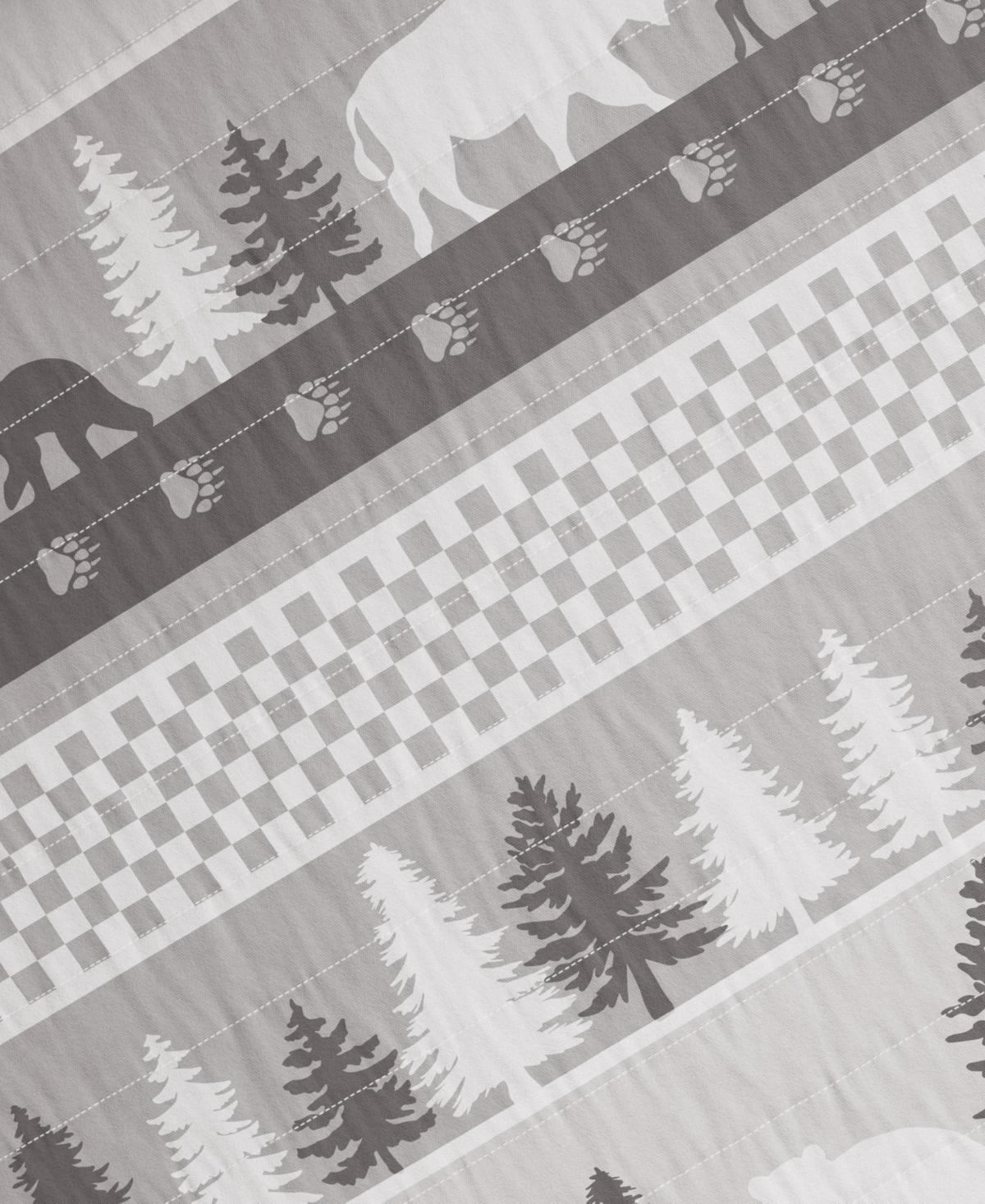 Rustic Woodland Reversible Microfiber Quilt Set with Shams