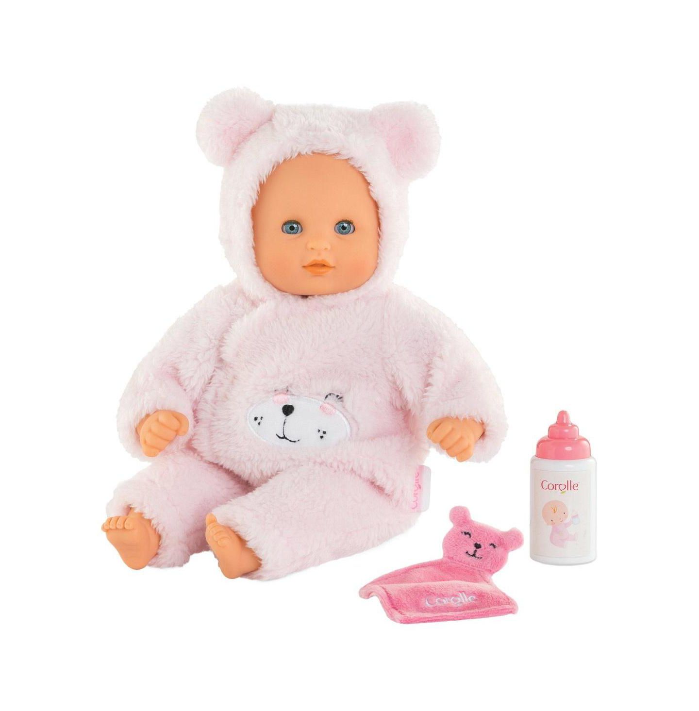 Детская кукла Corolle Bebe Calin Teddy Bear 12" Doll, цвет: Розовый — фото 1