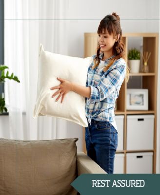 Square Pillow Insert - 22"x22" | Pack of 2 | Feather and Down Filling | Machine Washable | Made in USA