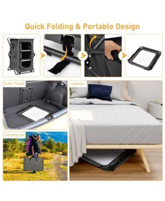 Folding Pop-Up Cupboard Compact Camping Storage Cabinet with Bag