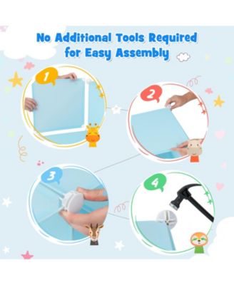 12 Cube Kids Wardrobe Closet with Hanging Section and Doors