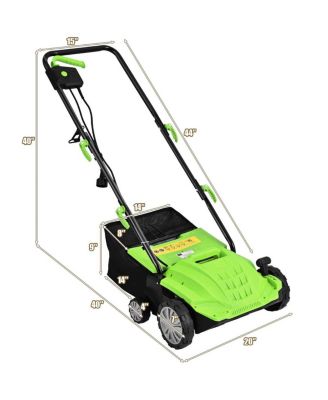 Collection Bag and Removable Blades 13 Inch 12 Amp Electric Scarifier